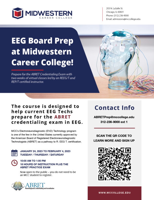 New ABRET EEG Board Prep Course at Midwestern Career College