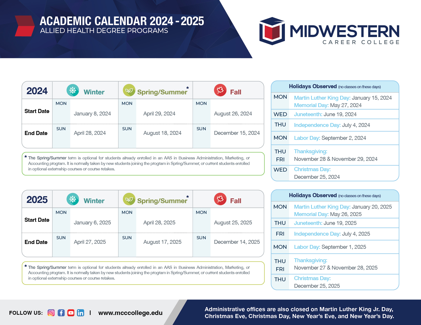 Mcc Calendar Spring 2025 Sandi Cordelie